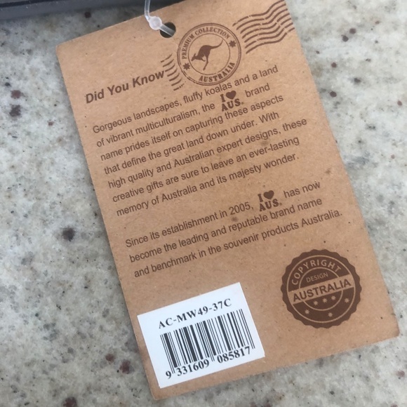 *NWT*  I ❤️AUS Kangaroo Australia Small Gray Leather Wallet - Picture 10 of 10